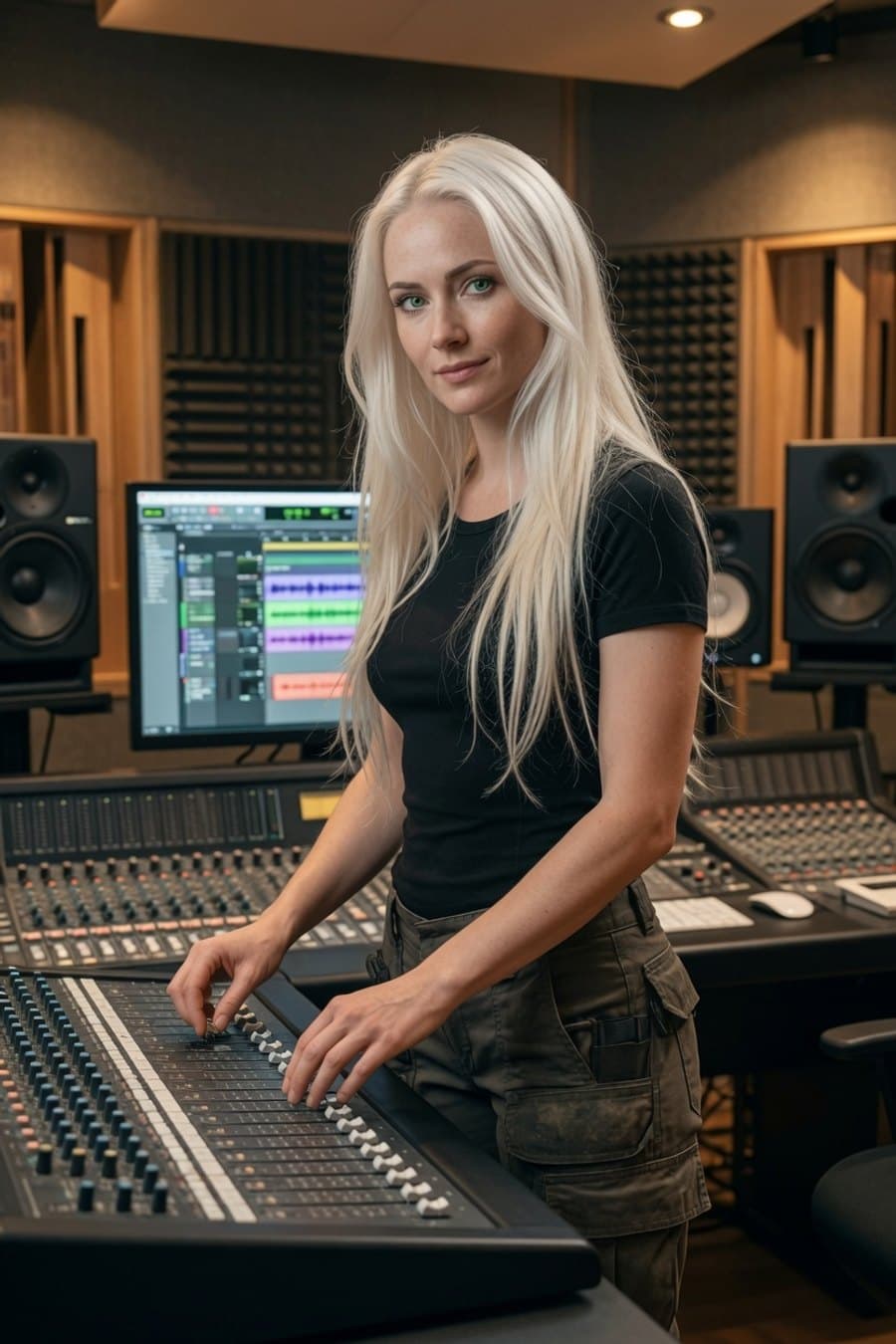 Lyra Solus at work in the Virylium studio